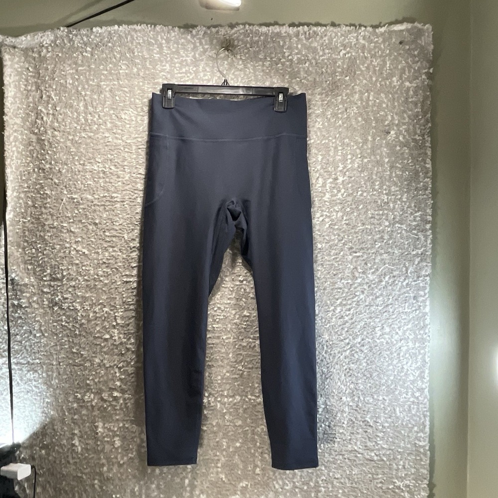 Old Navy Active Powersoft High-Rise Go-Dry L Gray Women's Ankle Leggings NWT